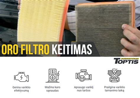 Vejapjovės oro filtro keitimas