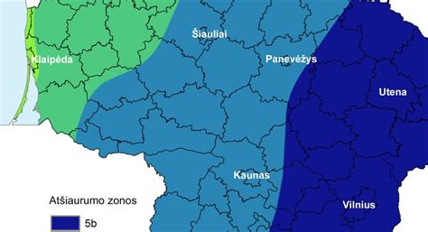 Lietuvos atsparumo šalčiui zonos su rododendrų veislėmis