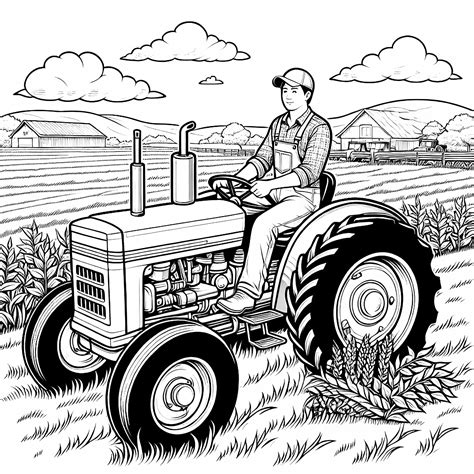 Nuotrauka: spalvinimo paveikslėliai su įvairiais traktoriais