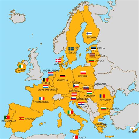 Europos Sąjungos žemėlapis su rapsų auginimo regionais