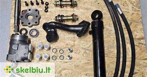 Schematinis hidraulinio vairo cilindro veikimo pavaizdavimas