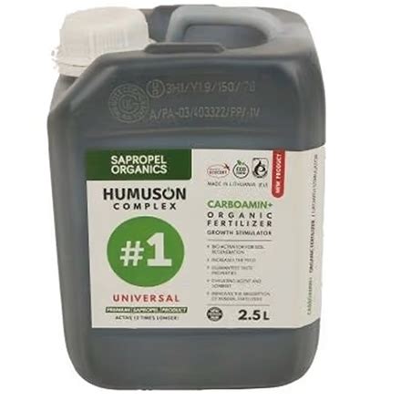 Nuotrauka, vaizduojanti HUMUSON COMPLEX produktą ir jo pakuotę.