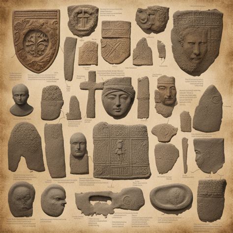 archeologiniai radiniai - molinės šukės su užrašais