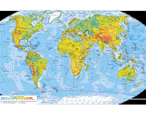 Žemėlapis su pažymėtomis didžiausiomis pasaulio dykumomis.