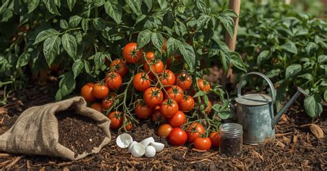 Ilustracija, rodanti pomidorų augimo skirtumus tarp tręštų ir netręštų augalų